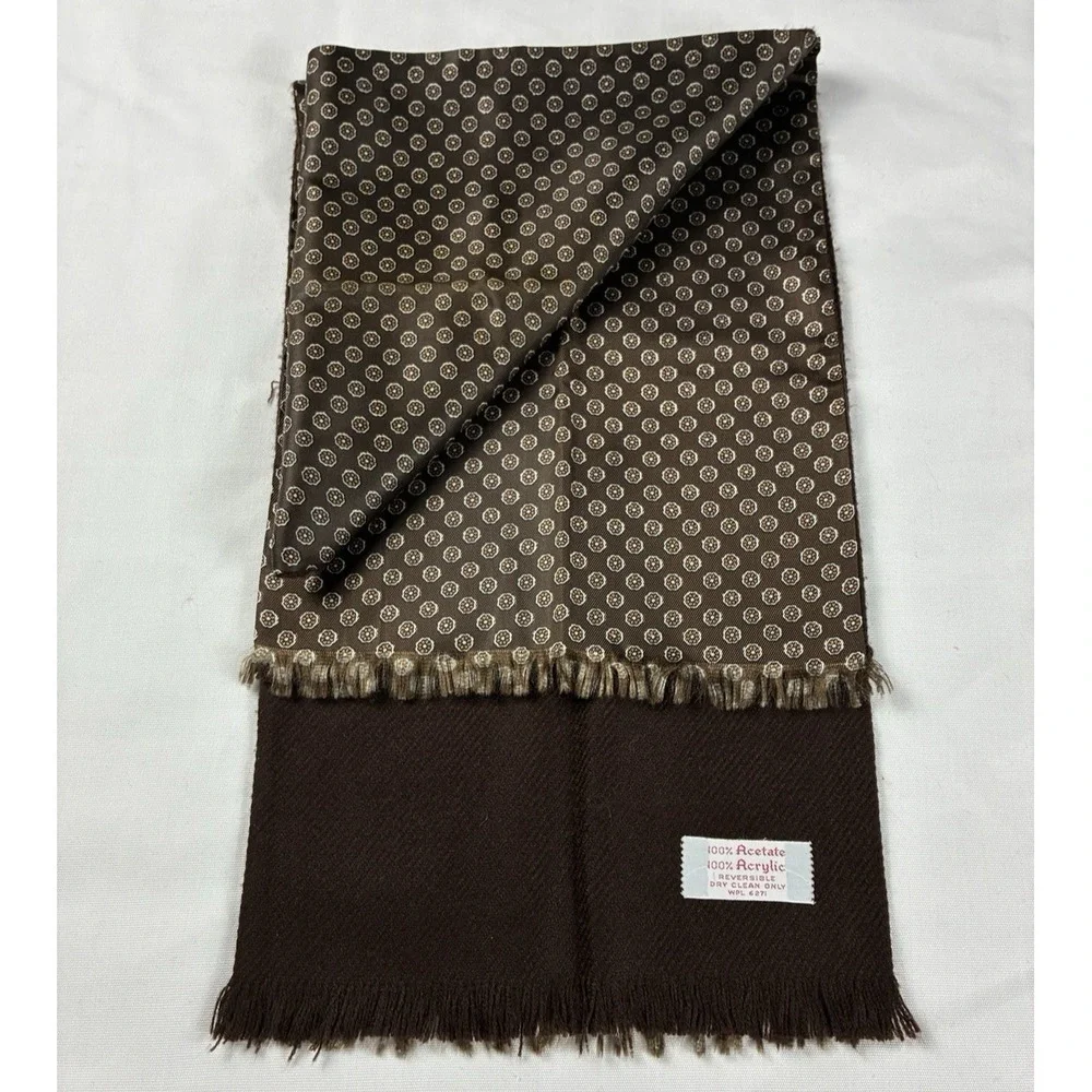 Reversible Scarf Brown Ancient Madder Acrylic Acetate 54
